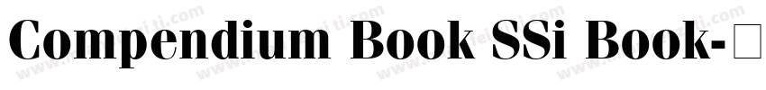 Compendium Book SSi Book字体转换